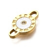 304 Stainless Steel Laser Cut Roman Numerals Flat Round Links Connector Charms STAS-Q348-23G-2