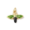 Insect Themes Brass Enamel Pendants KK-B155-01A-02G-1