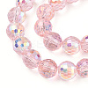 Transparent Electroplate Glass Beads Strands EGLA-N012-001-B06-3