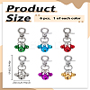 6Pcs 6 Colors Brass Bell Charms Pendant Decorations KEYC-LP0001-47-2