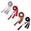 Gorgecraft 4Pcs 4 Color Microfiber Braided Chain Belts AJEW-GF0006-58-1