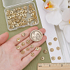 80Pcs 10 Styles Flower Brass Bead Caps KK-ME0001-79-3