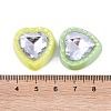 UV Plating Iridescent Acrylic with Rhinestone Beads OACR-B021-08-3