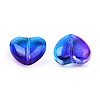 Transparent Spray Painted Glass Beads X-GLAA-N035-030-G01-3