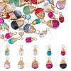 60Pcs 2 Styles Transparent Glass Pendants FIND-AR0005-07-1