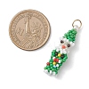 Easter Glass Seed Beaded Dwarf Pendants PALLOY-MZ01037-02-2