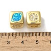 Rack Plating Brass Micro Pave Cubic Zirconia Beads KK-P268-01G-13-2