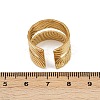 304 Stainless Steel Cuff Open Rings for Women RJEW-H255-01G-06-5