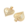 Brass Pave Clear Cubic Zirconia Pendants KK-U009-05G-G-2