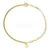 Brass Pendant Necklaces with Curb & Paperclip Chains NJEW-JN04608-01-4
