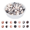 Natural Pink Zebra Jasper Beads Strands G-AR0001-90-8
