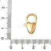 Ion Plating(IP) Heart 304 Stainless Steel Lobster Claw Clasps STAS-D069-03-G-3