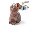 Cat Natural Purple Aventurine Keychain KEYC-F040-11I-2