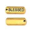 Tibetan Style Alloy Rectangle with Word Blessed Pendants LS-TIBEP-Q043-060AG-RS-1