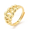 Rack Plating Brass Crown Adjustable Ring for Women RJEW-E064-07G-1