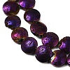 Electroplated Natural Lava Rock Beads Strands G-K388-01C-2