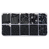 100G 10 Styles Frosted Opaque Glass Seed Beads Set SEED-GO0001-11D-1