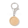 Wooden Flat Round Pendant Decorations STAS-P408-06P-1