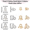 360Pcs 6 Style Plastic Bead Cap Pendant Bails & Cup Peg Bails KY-SC0001-96-2
