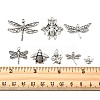 32Pcs 8 Style Tibetan Style Alloy Pendants TIBEP-FP0001-08-3