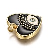 Brass Micro Pave Cubic Zirconia Pendants ZIRC-B0003-30G-3