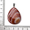 Natural Red Banded Agate(Dyed & Heated) Pendants G-F820-14P-09-3