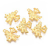 Golden Plated Alloy Pendant Rhinestone Settings PALLOY-WH0067-15G-09-1