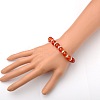 Natural Carnelian(Dyed & Heated) Stretch Bracelets BJEW-JB01533-04-3