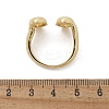 Brass Micro Pave Clear Cubic Zirconia Cuff Rings for Women RJEW-U041-01G-5
