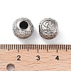 304 Stainless Steel Rhinestone European Beads STAS-A092-10L-P-3