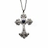 Vintage sparkling Alloy Rhinestone Cross Pendants Necklaces for Women IL0019-2-1