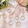 12Pcs 2 Colors 201 Stainless Steel Pendants STAS-DC0012-16-4