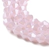Imitation Jade Electroplate Glass Beads Strands GLAA-F029-J4mm-C02-3