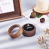 Walnut Wooden Engagement Ring Boxes CON-WH0072-88-5