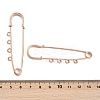 Ion Plating(IP) 304 Stainless Steel Safety Pins Brooch Findings STAS-K252-05B-RG-3