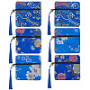 6Pcs Chinese Style Silk Cloth Embroidery Jewelry Packing Zipper Bags with Tassel ABAG-ME0001-05A-1