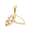 Real 18K Gold Plated Brass Micro Pave Clear Cubic Zirconia Pendants ZIRC-L091-081G-03-1