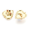 Brass Micro Pave Cubic Zirconia Pendants KK-N265-22G-2