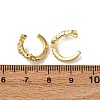 Brass Micro Pave Clear Cubic Zirconia Cuff Earrings LS-EJEW-D328-02G-03-5