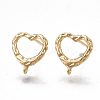Brass Stud Earring Findings KK-T038-473G-1
