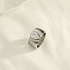 304 Stainless Steel & Cubic Zirconia Finger Rings WGB7611-02-1