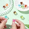 10Pcs Two Tone UV Plating Rainbow Iridescent Acrylic Beads TACR-YW0002-33A-5