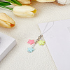 1Pc Resin with Alloy and Nylon Cord Mobile Accessories Decoration HJEW-LP0002-12E-1