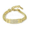 304 Stainless Steel with Cubic Zirconia Bracelet NJEW-Q322-06G-2