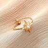 304 Stainless Steel Rhinestone Cuff Rings LS-RJEW-D306-23G-4