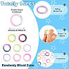 15Pcs Spray Paint Alloy Spring Gate Rings FIND-TA0010-92-4