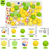 64Pcs Round & Rondelle Food Grade Eco-Friendly Silicone Beads SIL-SP0001-19C-2