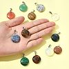 12Pcs 12 Styles Natural & Synthetic Mixed Gemstone Pendants G-FS0005-91-8