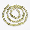 Electroplate Transparent Glass Beads Strands EGLA-A034-T3mm-E12-2