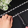 1 Yard Brass Crystal Rhinestone Cup Chain with Imitation Pearl OCOR-GL0001-08B-3